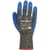 Portwest A611 Aramid HR Cut Latex Glove Black/Blue XXXL