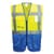 Portwest C476 Warsaw Hi-Vis Contrast Executive Vest Yellow/Royal XL