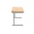 Office Rectangular Desk With Steel Single Upright Cantilever Frame 1200X600 Norwegian Beech/Silver