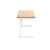 Office Rectangular Desk With Steel Single Upright Cantilever Frame 1200X600 Norwegian Beech/White