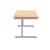 Office Rectangular Desk With Steel Single Upright Cantilever Frame 1200X800 Norwegian Beech/Silver