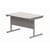 Office Rectangular Desk With Steel Single Upright Cantilever Frame 1200X800 Alaskan Grey Oak/Silver
