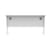 Office Rectangular Desk With Steel Double Upright Cantilever Frame 1400X600 Arctic White/White