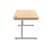 Office Rectangular Desk With Steel Single Upright Cantilever Frame 1400X800 Norwegian Beech/Silver