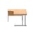 Office Left Hand Corner Desk With Steel Double Upright Cantilever Frame 1600X1200 Norwegian Beech/Silver