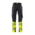 MASCOT Trousers with thigh pockets 19379-510 ACCELERATE SAFE ULTIMATE STRETCH, water-repellent, two-toned, suitable for Industrial wash dark navy/hi-vis yellow L32W42.5
