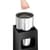 Durable Square Metal Waste Bin with Integrated Sand Ashtray - 17L - Black