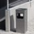 Durable Square Metal Waste Bin with Integrated Sand Ashtray - 17L - Black