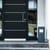 Durable Square Metal Waste Bin with Integrated Sand Ashtray - 17L - Black