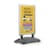 Durable Pavement Sign Heavy Water Base Double Sided Snap Frame Stand - A1 Silver
