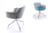 DANNY Armchairs With 4 Legged Chrome Base