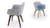 DANNY Armchairs With Wooden Leg Base