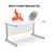 heat and scratch resistant Office Desk Rectangular Silver Cantilever Legs W1200xD800xH725mm White Ashford