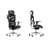 Dorsum Executive Ergonomic Mesh Posture Office Chair - Adjustable Headrest - Adjustable Lumbar Support - Modern Design - Black - Front & Side View