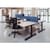 lifestyle chair and desk LEAP Electric Dual Motor Height Adjustable Radial Right Hand Sit Stand Desk Portal Top W1600xD1200/800xH620-1270mm Beech Top Black Frame 10 Year Warranty