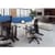 lifestyle desk and chair LEAP Electric Dual Motor Height Adjustable Radial Right Hand Sit Stand Desk Portal Top W1600xD1200/800xH620-1270mm Beech Top Black Frame 10 Year Warranty