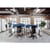 LEAP Electric Dual Motor Height Adjustable Radial Right Hand Sit Stand Desk Portal Top W1600xD1200/800xH620-1270mm Beech Top Black Frame 10 Year Warranty