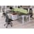 LEAP Electric Dual Motor Height Adjustable Radial Right Hand Sit Stand Desk Portal Top W1600xD1200/800xH620-1270mm Beech Top Black Frame 10 Year Warranty