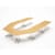 Folding Table Rectangular Chrome Legs 25mm Top W1500xD750xH725mm Beech Morph Fold: In A Horse-Shoe Combination