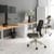 NV Ergonomic Posture Office Chair - Contoured Breathable Mesh Back - Adjustable Lumbar Support - White Frame - Black Seat - In A Bright Office