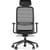 NV Ergonomic Posture Office Chair - Contoured Breathable Mesh Back - Adjustable Lumbar Support - Black Frame - Green Seat - Rear View