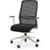 NV Ergonomic Posture Office Chair - Contoured Breathable Mesh Back - Adjustable Lumbar Support - White Frame - Black Seat - Angled View