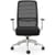NV Ergonomic Posture Office Chair - Contoured Breathable Mesh Back - Adjustable Lumbar Support - White Frame - Black Seat - Front View