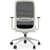 NV Ergonomic Posture Office Chair - Contoured Breathable Mesh Back - Adjustable Lumbar Support - White Frame - Black Seat - Rear View