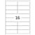 Q-Connect Multi-Purpose Labels 99.1x34mm 16 per A4 Sheet Die Cut (100 Labels) HuntOffice.ie