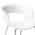 Miss B Antishock Canteen & Breakout Chrome Sled Frame Chair Glossy White: Seat Zoom In
