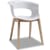 Natural Miss B Antishock Canteen & Breakout Wooden Leg Chair Glossy White