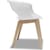 Natural Miss B Antishock Canteen & Breakout Wooden Leg Chair Glossy White: Side View