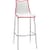 Zebra Bicolore Bar Stool With H800mm Chrome Base White/Red