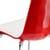 Zebra Bicolore Bar Stool With H800mm Chrome Base - White/Red