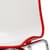Zebra Bicolore Bar Stool With H800mm Chrome Base White/Red