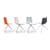 Zebra Bicolore High Gloss Canteen Chair With Chrome Trestle Base