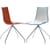 Zebra Bicolore High Gloss Canteen Chair With Chrome Trestle Base