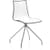 Zebra Bicolore High Gloss Canteen Chair With Chrome Trestle Base White/Anthracite