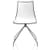 Zebra Bicolore High Gloss Canteen Chair With Chrome Trestle Base White/Anthracite
