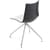 Zebra Bicolore High Gloss Canteen Chair With Chrome Trestle Base White/Anthracite
