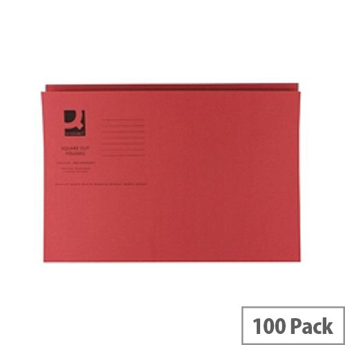 Q-Connect Red Square Cut Folder