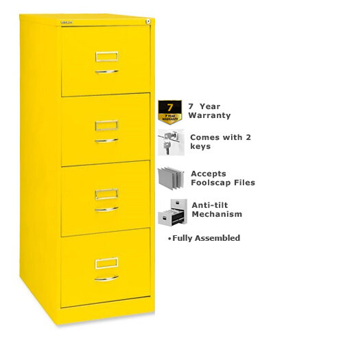 Bisley Glo Bs4c Filing Cabinet 4 Drawer H1321mm Lemon Bs4c Yellow