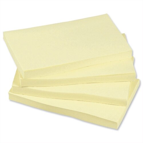 Sticky Notes Pad of 100 Sheets 76x127mm Yellow Pack 12 5 Star