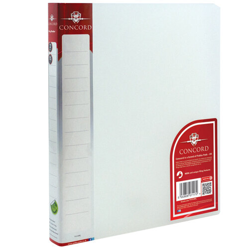 Concord Natural Ring BInder Polypropylene 2 O-Ring 15mm Size A4 Clear Ref 7117-PFL Pack 10