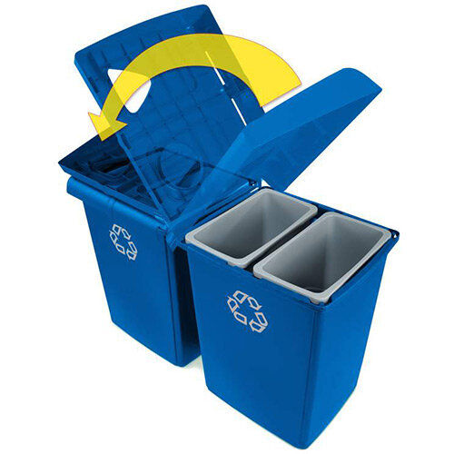 //Paper Landfill Blue Black Slim Jim Recycling Station Bundle 2 Stream