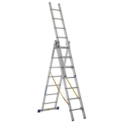 EN131 Skymaster Large 3 Section Transformable 8 Rung Ladder Extended Height 5.8M Closed Height 2