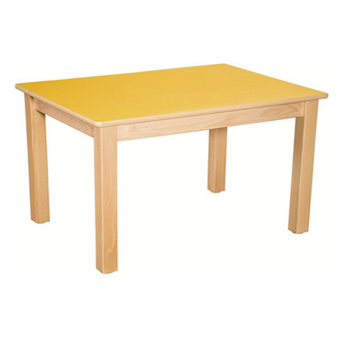 rectangular wooden preschool table