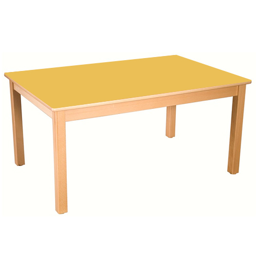 rectangular wooden primary school table