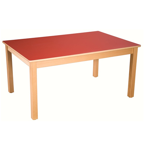rectangular wooden primary school table