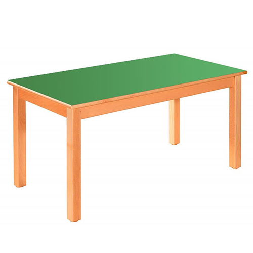 rectangular wooden primary school table